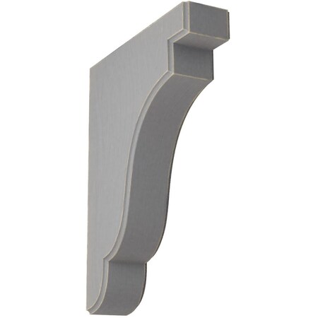 Ekena Millwork 1 3/4"W x 7 1/4"D x 9 1/2"H Bedford Wood Vintage Decor Bracket, Pebble Grey BKTWD02X07X10BEPG